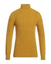 Darwin Man Turtleneck Mustard Size 42 Acrylic, Polyester In Yellow