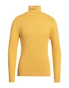 Darwin Man Turtleneck Yellow Size 46 Merino Wool, Acrylic In Yellow