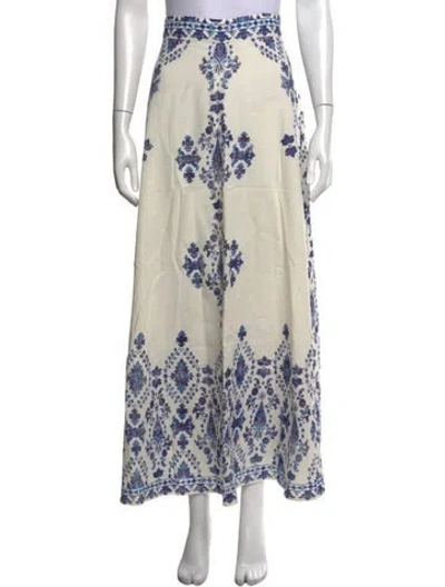 Pre-owned D'ascoli Patterned Long Skirt In Neutrals