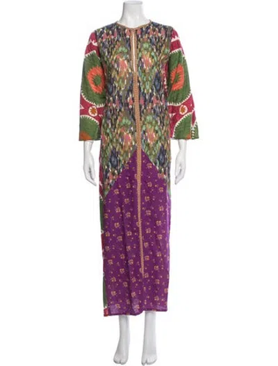 Pre-owned D'ascoli Patterned Lounge Set In Purple