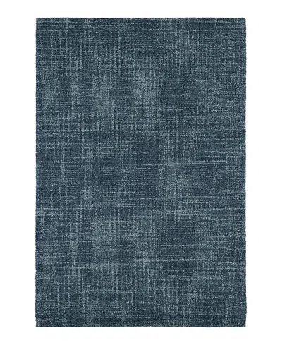 Dash & Albert By Annie Selke Dash Albert By Annie Selke Da1005 Crosshatch Area Rug, 5'0x8'0 In Blue