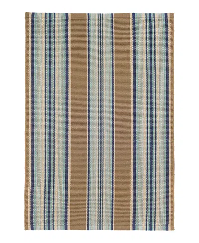 Dash & Albert By Annie Selke Dash Albert By Annie Selke Da142 Blue Heron Stripe Indoor/outdoor Area Rug, 2'6x20'0