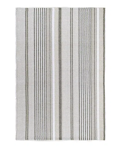 Dash & Albert By Annie Selke Dash Albert By Annie Selke Da169 Gradation Ticking Indoor/outdoor Area Rug, 3'0x5'0 In Gray