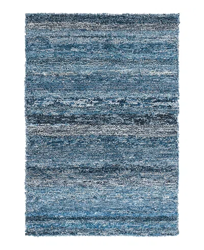 Dash & Albert By Annie Selke Dash Albert By Annie Selke Da2206 Denim Chindi Area Rug, 2'6x8'0 In Blue