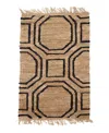 Dash & Albert By Annie Selke Dash Albert By Annie Selke Da798 Hexile Area Rug, 2'6x8'0 In Brown