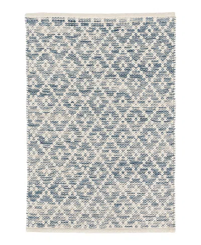 Dash & Albert By Annie Selke Dash Albert By Annie Selke Melange Diamond Cotton Da887 Runner, 2'6x8'0 In Blue
