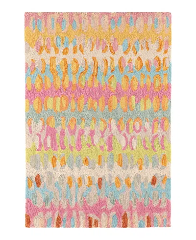 Dash & Albert By Annie Selke Dash Albert By Annie Selke Paint Chip Wool Da1833 Area Rug, 4'0x6'0 In Multi