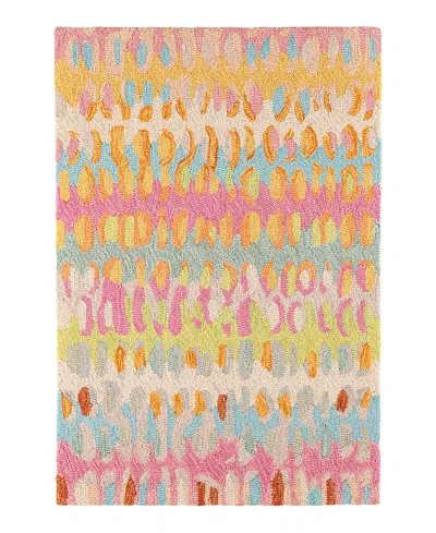 Dash & Albert By Annie Selke Dash Albert By Annie Selke Paint Chip Wool Da1833 Runner, 2'6x8'0 In Multi
