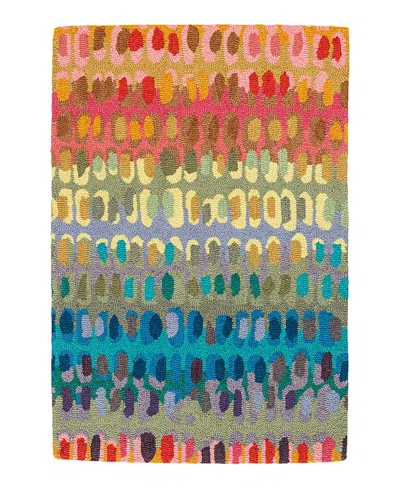 Dash & Albert By Annie Selke Dash Albert By Annie Selke Paint Chip Wool Da552 Runner, 2'6x8'0 In Multi