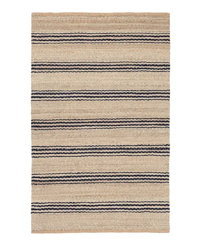 Dash & Albert By Annie Selke Dash Albert By Annie Selke Rda321 Jute Ticking Area Rug, 2'0x3'0 In Purple