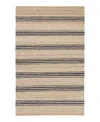 Dash & Albert By Annie Selke Dash Albert By Annie Selke Rda321 Jute Ticking Area Rug, 5'0x8'0 In Brown