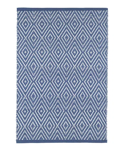 Dash & Albert By Annie Selke Dash Albert By Annie Selke Rdb098 Diamond Indoor/outdoor Area Rug, 2'6x18'0 In Blue