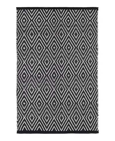 Dash & Albert By Annie Selke Dash Albert By Annie Selke Rdb170 Diamond Indoor/outdoor Area Rug, 2'6x12'0 In Black