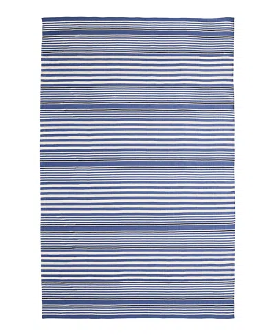 Dash & Albert By Annie Selke Dash Albert By Annie Selke Rugby Stripe Indoor/outdoor Rdb176 Runner, 2'6x12'0 In Blue