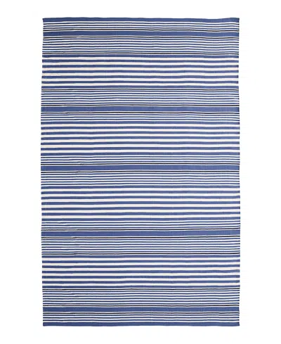 Dash & Albert By Annie Selke Dash Albert By Annie Selke Rugby Stripe Indoor/outdoor Rdb176 Runner, 2'6x8'0 In Blue