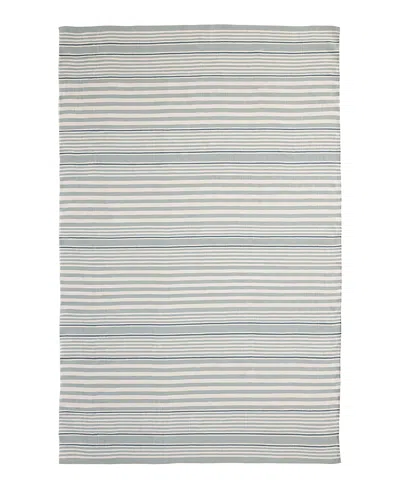Dash & Albert By Annie Selke Dash Albert By Annie Selke Rugby Stripe Indoor/outdoor Rdb177 Area Rug, 3'0x5'0 In Blue