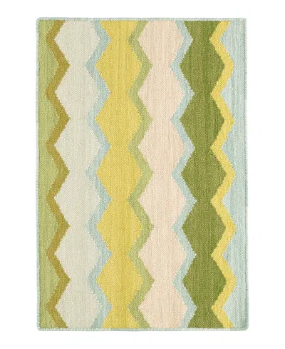 Dash & Albert By Annie Selke Dash Albert By Annie Selke Safety Net Wool Da1776 Area Rug, 5'0x8'0 In Green