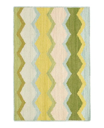 Dash & Albert By Annie Selke Dash Albert By Annie Selke Safety Net Wool Da1776 Runner, 2'6x8'0 In Green