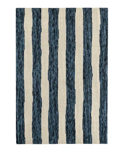 Dash & Albert By Annie Selke Dash Albert By Annie Selke Silas Stripe Da2221 Area Rug, 2'0x3'0 In Blue