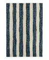 Dash & Albert By Annie Selke Dash Albert By Annie Selke Silas Stripe Da2221 Area Rug, 3'0x5'0 In Blue