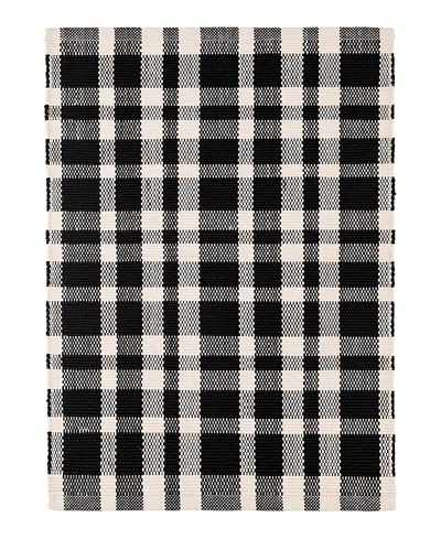 Dash & Albert By Annie Selke Dash Albert By Annie Selke Tattersall Indoor/outdoor Da982 Area Rug, 3'0x5'0 In Black