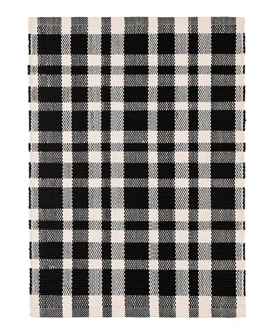 Dash & Albert By Annie Selke Dash Albert By Annie Selke Tattersall Indoor/outdoor Da982 Area Rug, 8'0x10'0 In Black