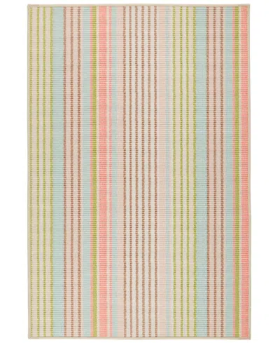 Dash And Albert Rugs By Annie Selke Ana Ticking Machine Washable Da2030 4'x6' Area Rug In Blue