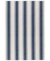 Dash And Albert Rugs By Annie Selke Blue Awning Machine Washable Da2033 4'x6' Area Rug In Blue