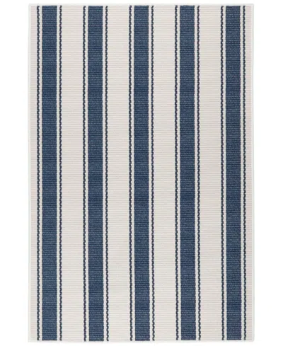Dash And Albert Rugs By Annie Selke Blue Awning Machine Washable Da2033 4'x6' Area Rug