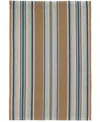 Dash And Albert Rugs By Annie Selke Blue Heron Stripe Rp41 8'x10' Area Rug In Blue