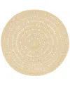 Dash And Albert Rugs By Annie Selke Bowline Indoor/outdoor Da1642 6'x6' Round Area Rug In Brown