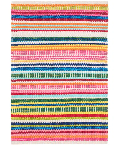 Dash And Albert Rugs By Annie Selke Bright Stripe Indoor/outdoor Da1087 2'6''x8' Runner Area Rug In Multi