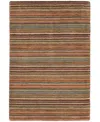Dash And Albert Rugs By Annie Selke Brindle Stripe Rda080 2'6''x8' Runner Area Rug In Multi