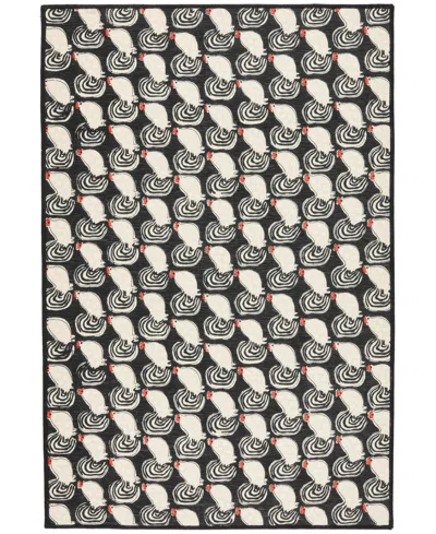 Dash And Albert Rugs By Annie Selke Cockadoodledoo Machine Washable Da2169 5'x8' Area Rug In Multi