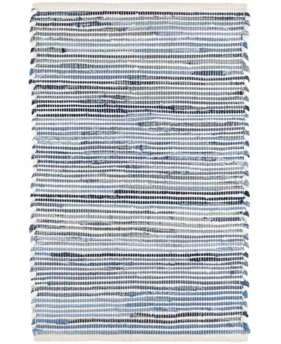 Dash And Albert Rugs By Annie Selke Denim Rag Ribbed Da1678 8'x10' Area Rug In Blue