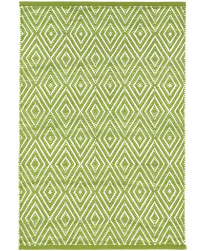 Dash And Albert Rugs By Annie Selke Diamond Indoor/outdoor Rdb100 2'6''x12' Runner Area Rug In Green