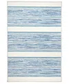 Dash And Albert Rugs By Annie Selke Ellington Stripe Machine Washable Da2339 6'x9' Area Rug In Blue