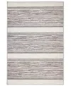 Dash And Albert Rugs By Annie Selke Ellington Stripe Machine Washable Da2340 8'x10' Area Rug In Gray