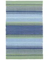 Dash And Albert Rugs By Annie Selke Fiesta Stripe Indoor/outdoor Da662 2'6''x8' Runner Area Rug In Multi
