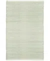Dash And Albert Rugs By Annie Selke Herringbone Cotton Rda357 2'6''x8' Runner Area Rug In Green