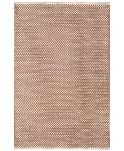 Dash And Albert Rugs By Annie Selke Herringbone Cotton Rda359 9'x12' Area Rug In Brown