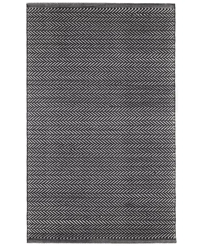 Dash And Albert Rugs By Annie Selke Herringbone Indoor/outdoor Da971 2'6''x12' Runner Area Rug In Black