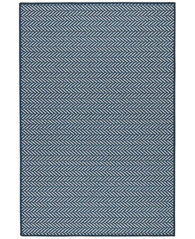 Dash And Albert Rugs By Annie Selke Herringbone Machine Washable Da2039 4'x6' Area Rug In Blue