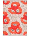 Dash And Albert Rugs By Annie Selke Japanese Poppy Machine Washable Da2177 3'x5' Area Rug In Multi