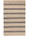 Dash And Albert Rugs By Annie Selke Jute Ticking Rda321 10'x14' Area Rug In Purple