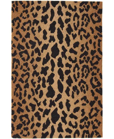Dash And Albert Rugs By Annie Selke Leopard Rda372 2'6"x8' Runner Area Rug In Brown
