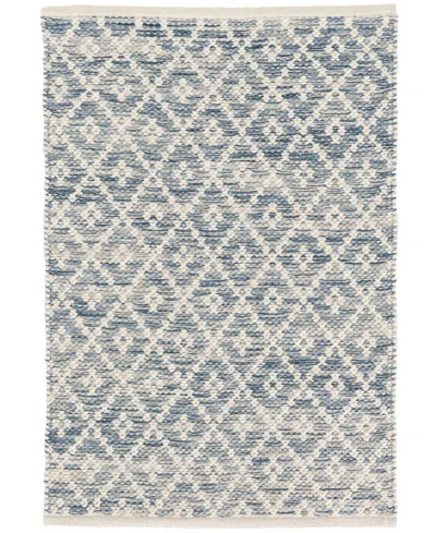 Dash And Albert Rugs By Annie Selke Melange Diamond Cotton Da887 8'x10' Area Rug In Blue