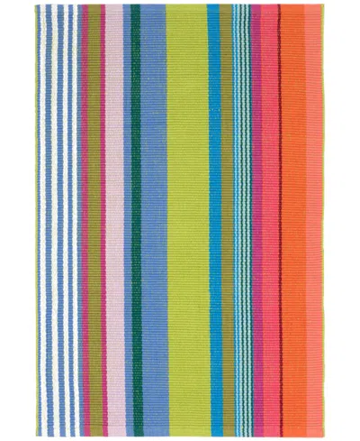 Dash And Albert Rugs By Annie Selke Mellie Stripe Cotton Rda437 4'x6' Area Rug In Multi