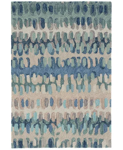 Dash And Albert Rugs By Annie Selke Paint Chip Wool Da1599 9'x12' Area Rug In Blue