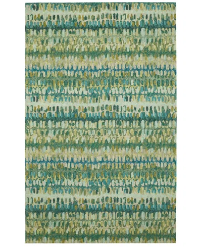 Dash And Albert Rugs By Annie Selke Paint Chip Wool Da1831 8'x10' Area Rug In Green